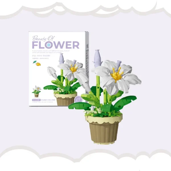Mini Flower with Pot Micro Building Blocks Toys - Intricate Floral Details, Multiple Styles Available for Home and Office Décor - Image 3