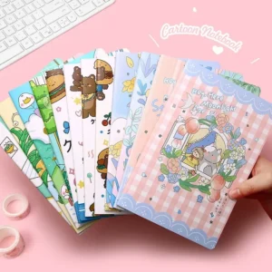 1Pc A5 Cute Cartoon Student Notebooks Lovely Horizontal Line Girls Boys Planner Journal Diary Kids Stationery School Supplies